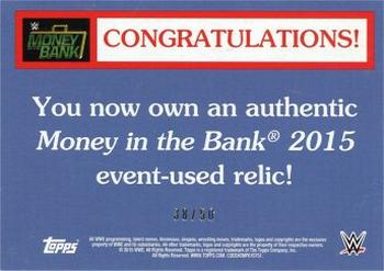 2015 Topps WWE Heritage - Money in the Bank Mat Relics Black #NNO Darren Young Back