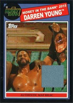 2015 Topps WWE Heritage - Money in the Bank Mat Relics Black #NNO Darren Young Front