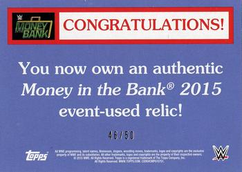 2015 Topps WWE Heritage - Money in the Bank Mat Relics Black #NNO Kane Back