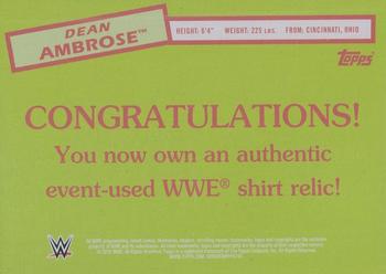 2015 Topps WWE Heritage - Swatch Relics #NNO Dean Ambrose Back