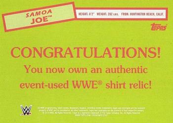 2015 Topps WWE Heritage - Swatch Relics #NNO Samoa Joe Back