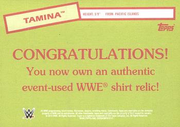 2015 Topps WWE Heritage - Swatch Relics #NNO Tamina Back