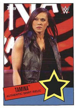 2015 Topps WWE Heritage - Swatch Relics #NNO Tamina Front