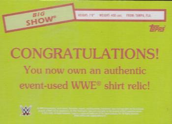 2015 Topps WWE Heritage - Swatch Relics #NNO Big Show Back