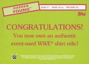 2015 Topps WWE Heritage - Swatch Relics #NNO Darren Young Back