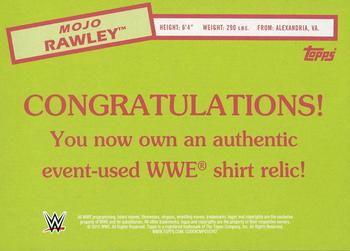 2015 Topps WWE Heritage - Swatch Relics #NNO Mojo Rawley Back