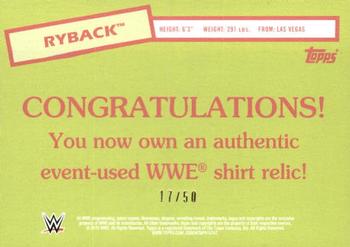 2015 Topps WWE Heritage - Swatch Relics Black #NNO Ryback Back