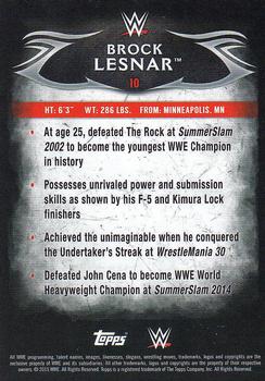 2015 Topps WWE Undisputed - Black #10 Brock Lesnar Back