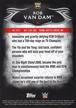 2015 Topps WWE Undisputed - Black #16 Rob Van Dam Back
