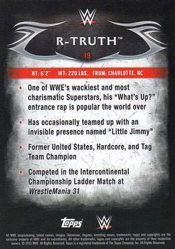 2015 Topps WWE Undisputed - Black #19 R-Truth Back