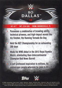 2015 Topps WWE Undisputed - Black #38 Bo Dallas Back
