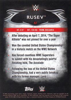 2015 Topps WWE Undisputed - Black #47 Rusev Back