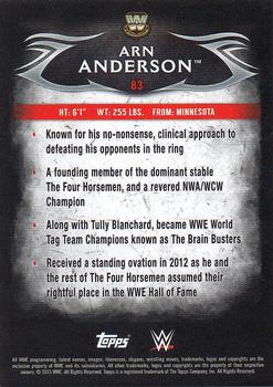 2015 Topps WWE Undisputed - Black #83 Arn Anderson Back