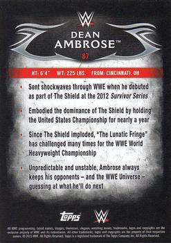 2015 Topps WWE Undisputed - Black #87 Dean Ambrose Back