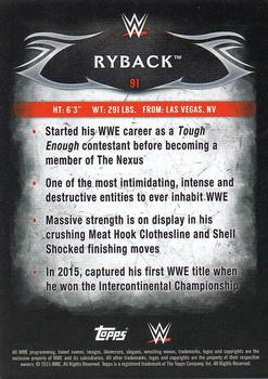 2015 Topps WWE Undisputed - Black #91 Ryback Back