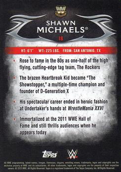 2015 Topps WWE Undisputed - Red #18 Shawn Michaels Back