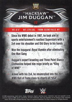 2015 Topps WWE Undisputed - Red #22 Hacksaw Jim Duggan Back