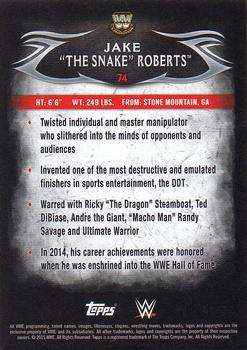 2015 Topps WWE Undisputed - Red #74 Jake The Snake Roberts Back
