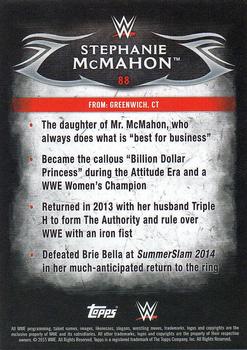 2015 Topps WWE Undisputed - Red #88 Stephanie McMahon Back