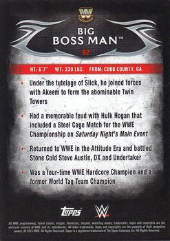 2015 Topps WWE Undisputed - Red #92 Big Boss Man Back