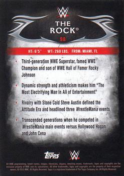 2015 Topps WWE Undisputed - Red #98 The Rock Back