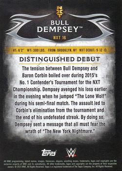 2015 Topps WWE Undisputed - NXT Prospects #NXT-16 Bull Dempsey Back