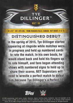 2015 Topps WWE Undisputed - NXT Prospects #NXT-18 Tye Dillinger Back