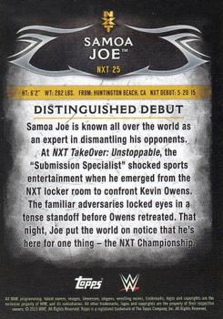2015 Topps WWE Undisputed - NXT Prospects #NXT-25 Samoa Joe Back