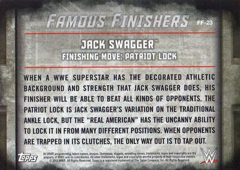2015 Topps WWE Undisputed - Famous Finishers #FF-23 Jack Swagger Back