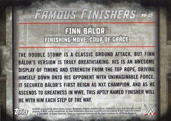 2015 Topps WWE Undisputed - Famous Finishers #FF-27 Finn Bálor Back