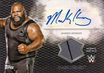 2015 Topps WWE Undisputed - Autographs Relics Black #UAR-MH Mark Henry Front