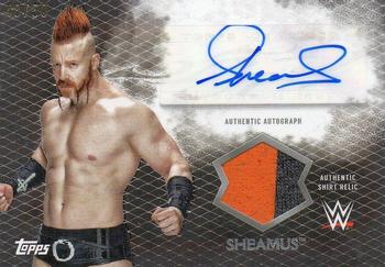 2015 Topps WWE Undisputed - Autographs Relics Black #UAR-SH Sheamus Front