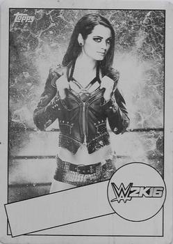 2015 Topps WWE Heritage - 2K16 Short Print Printing Plate Black #5 Paige Front