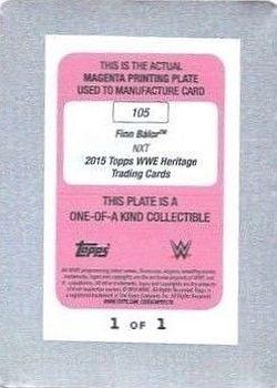 2015 Topps WWE Heritage - Printing Plate Magenta #105 Finn Bálor Back