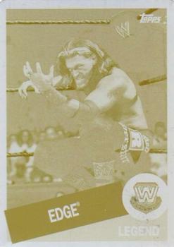 2015 Topps WWE Heritage - Printing Plate Yellow #15 Edge Front