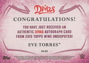 2015 Topps WWE Undisputed - Autographs Gold #UA-EV Eve Torres Back