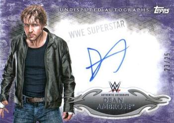 2015 Topps WWE Undisputed - Autographs Purple #UA-DA Dean Ambrose Front