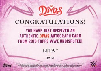 2015 Topps WWE Undisputed - Autographs Purple #UA-LI Lita Back