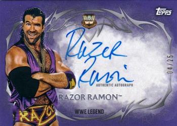 2015 Topps WWE Undisputed - Autographs Purple #UA-RR Razor Ramon Front