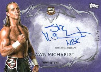 2015 Topps WWE Undisputed - Autographs Purple #UA-SM Shawn Michaels Front