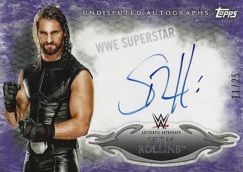 2015 Topps WWE Undisputed - Autographs Purple #UA-SR Seth Rollins Front