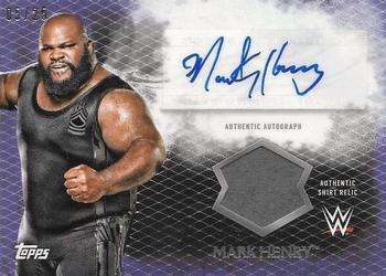 2015 Topps WWE Undisputed - Autographs Relics Purple #UAR-MH Mark Henry Front