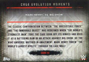 2015 Topps WWE Undisputed - Cage Evolution Moments #CEM-10 Mark Henry / Big Show Back