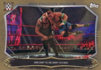 2015 Topps WWE Undisputed - Cage Evolution Moments Gold #CEM-4 John Cena / Big Show Front