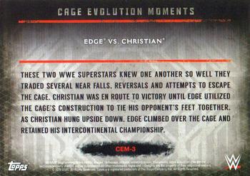 2015 Topps WWE Undisputed - Cage Evolution Moments Purple #CEM-3 Edge / Christian Back