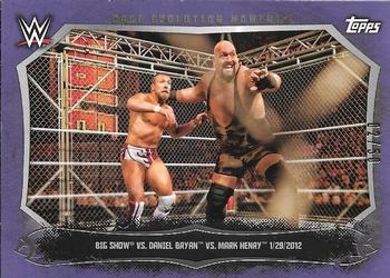 2015 Topps WWE Undisputed - Cage Evolution Moments Purple #CEM-11 Big Show / Mark Henry / Daniel Bryan Front