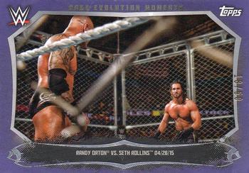 2015 Topps WWE Undisputed - Cage Evolution Moments Purple #CEM-19 Randy Orton / Seth Rollins Front