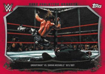 2015 Topps WWE Undisputed - Cage Evolution Moments Red #CEM-2 Undertaker / Shawn Michaels Front