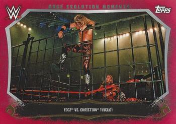 2015 Topps WWE Undisputed - Cage Evolution Moments Red #CEM-3 Edge / Christian Front
