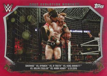 2015 Topps WWE Undisputed - Cage Evolution Moments Red #CEM-5 Sheamus Front